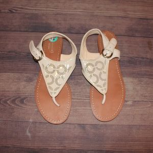 Tan Coach Sandals- Size 8